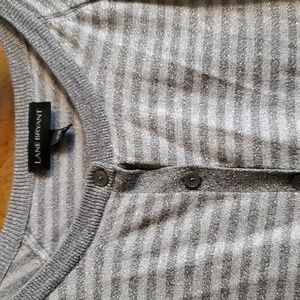 Gray striped/shimmering sweater